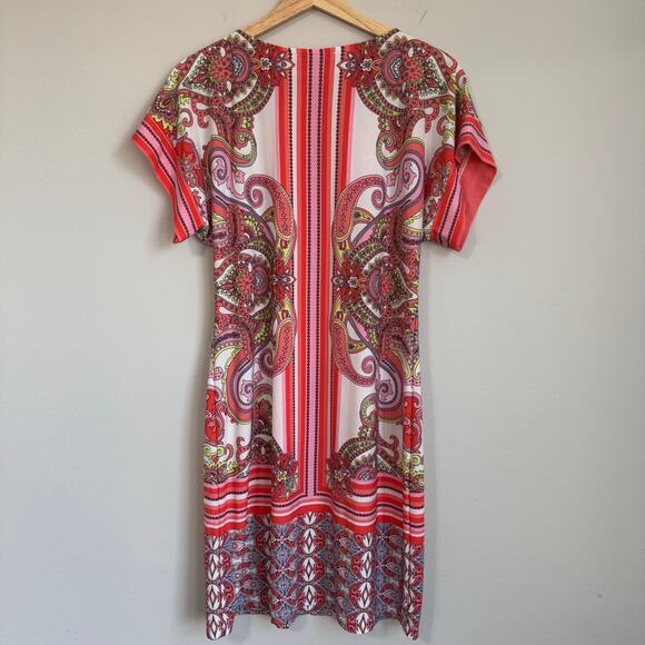 Studio One NY Dress Size Small Shift Pink Paisley Office Career Cocktail Barbie - Picture 8 of 10